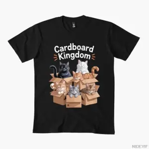 Kawaii Karton Kedi Yavrusu Komik Kedi Memesi Kedi Sever Tişörtü Erkekler Kadınlar İçin %100 P