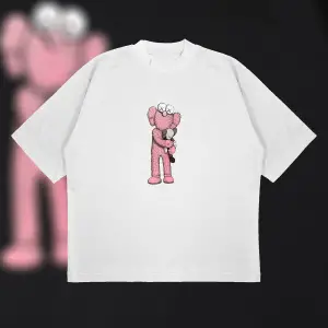 Kaws Bff Pink Unisex Pamuklu Nefes Alan Kalın Kumaşlı