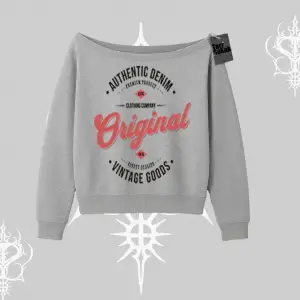 Kayık Yaka Sweatshirt Authentic Denim Original