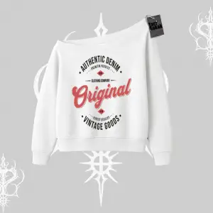 Kayık Yaka Sweatshirt Authentic Denim Original