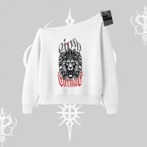 Kayık Yaka Sweatshirt Crowned Lion Rock Authority Myth
