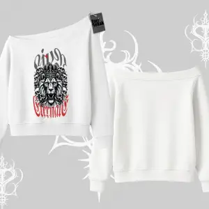 Kayık Yaka Sweatshirt Crowned Lion Rock Authority Myth