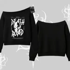 Kayık Yaka Sweatshirt Death Road Memento Mori Street Manifest