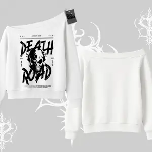 Kayık Yaka Sweatshirt Death Road Memento Mori Street Manifest