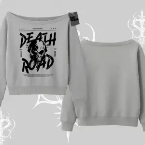 Kayık Yaka Sweatshirt Death Road Memento Mori Street Manifest