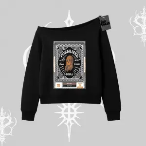 Kayık Yaka Sweatshirt Fossilized Skull Underground Archive