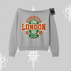 Kayık Yaka Sweatshirt London Denim 1985
