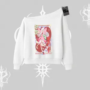 Kayık Yaka Sweatshirt Madness Unleashed Anime Girl Baskılı