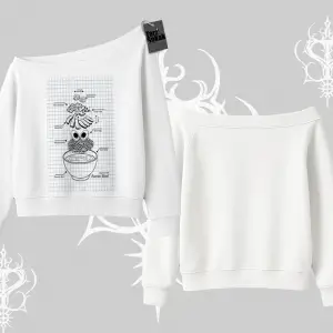 Kayık Yaka Sweatshirt Noodle Theory Hand Drawn Concept