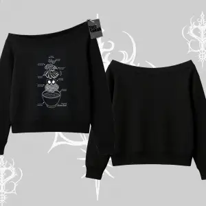 Kayık Yaka Sweatshirt Noodle Theory Hand Drawn Concept