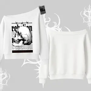 Kayık Yaka Sweatshirt Rebellion Skull Underground Street Legacy