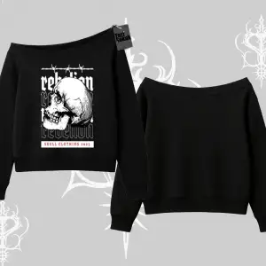 Kayık Yaka Sweatshirt Rebellion Skull Underground Street Legacy