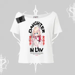 Kayık Yaka Tshirt Anime Girl Daughter In Law Baskılı