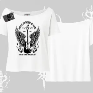 Kayık Yaka Tshirt Born to Rock Eternal Flame Legacy