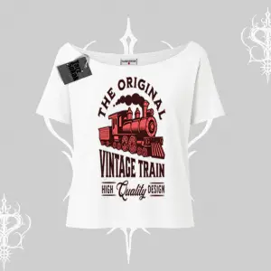 Kayık Yaka Tshirt Classic Railroad Vintage Train Street Aesthetic