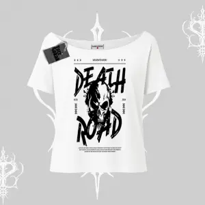 Kayık Yaka Tshirt Death Road Memento Mori Street Manifest