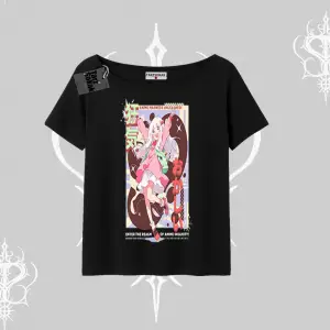 Kayık Yaka Tshirt Madness Unleashed Anime Girl Baskılı