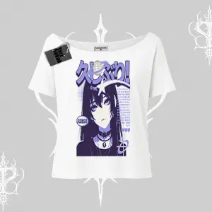 Kayık Yaka Tshirt Neo Tokyo Girl Y2K Street Anime Aesthetic