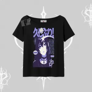 Kayık Yaka Tshirt Neo Tokyo Girl Y2K Street Anime Aesthetic