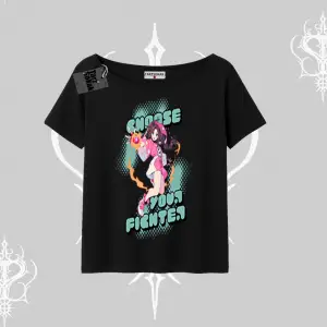 Kayık Yaka Tshirt Oversize  Anime Kız Desenli Japon Stil