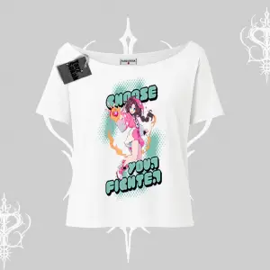 Kayık Yaka Tshirt Oversize  Anime Kız Desenli Japon Stil