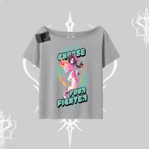 Kayık Yaka Tshirt Oversize  Anime Kız Desenli Japon Stil
