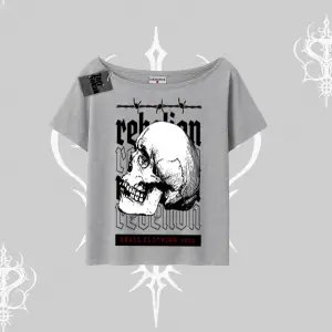 Kayık Yaka Tshirt Rebellion Skull Underground Street Legacy