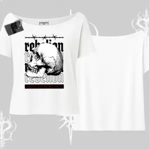 Kayık Yaka Tshirt Rebellion Skull Underground Street Legacy