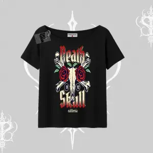 Kayık Yaka Tshirt Skull & Roses Vintage West Coast Rebellion