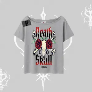 Kayık Yaka Tshirt Skull & Roses Vintage West Coast Rebellion