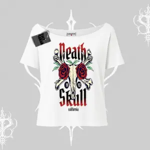 Kayık Yaka Tshirt Skull & Roses Vintage West Coast Rebellion