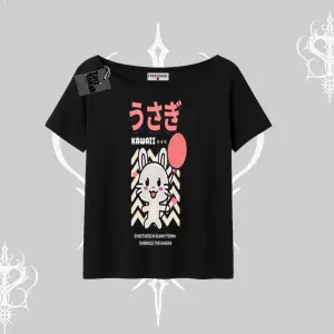 Kayık Yaka Tshirt Usagi Kawaii Cute Heart Energy
