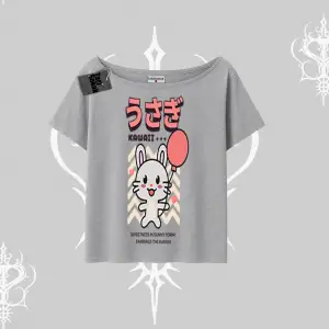 Kayık Yaka Tshirt Usagi Kawaii Cute Heart Energy