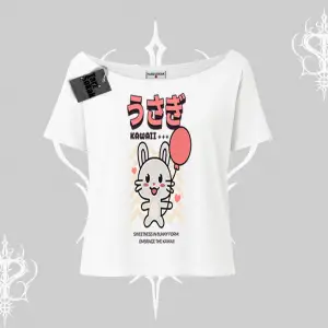 Kayık Yaka Tshirt Usagi Kawaii Cute Heart Energy