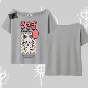 Kayık Yaka Tshirt Usagi Kawaii Cute Heart Energy