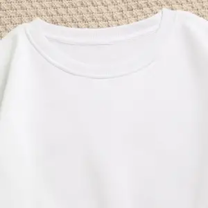 Kedicikler Renkli Oversize Bisiklet Yaka Pamuklu Sweatshirt Beyaz