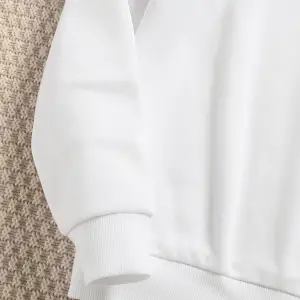 Kedicikler Renkli Oversize Bisiklet Yaka Pamuklu Sweatshirt Beyaz