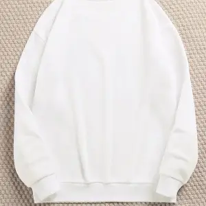 Kelebek Renkli Oversize Bisiklet Yaka Pamuklu Sweatshirt Beyaz