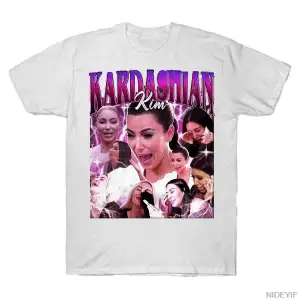 Kim Crying Meme T-shirt Erkekler Kadınlar Için % 100% Pamuklu T Shirt Kanye Kısa Kollu Üstler