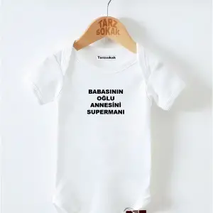 Kısa Kol Body BABASININ OĞLU ANNESİNİN SUPERMENI KODZıbın14