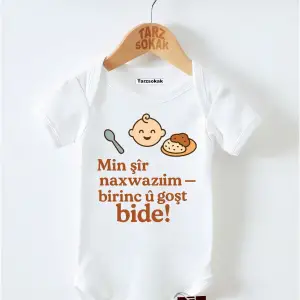 Kısa Kol Body BEN SÜT İSTEMEM. PİLAV VE ET VERİN KODZıbın26