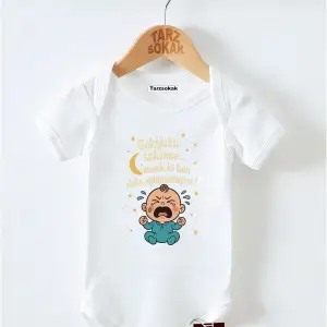 Kısa Kol Body GÖKYÜZÜ SAKİNSE DEMEKİ DAHA AĞLAMAMIŞIM KODZıbın46