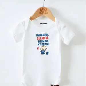 Kısa Kol Body OYNAMAM GÜLMEM SUSMAM NE YAPACAN KODZıbın43