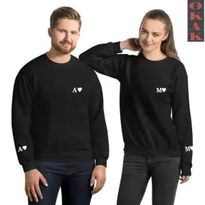 Kişiye Özel Harf Baskılı 2li Çift Sevgili Kombinleri Couple Clothing Yeni Sezon 2 Adet