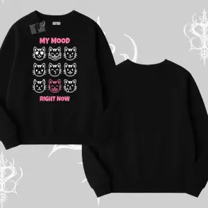 Kitti Sweet Mini Logo Baskılı Kayık Yaka Sweatshirt