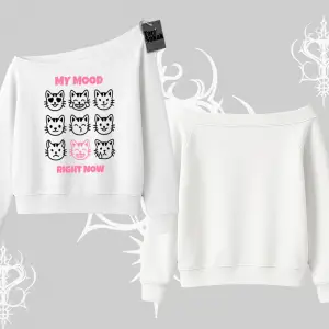 Kitti Sweet Mini Logo Baskılı Kayık Yaka Tshirt