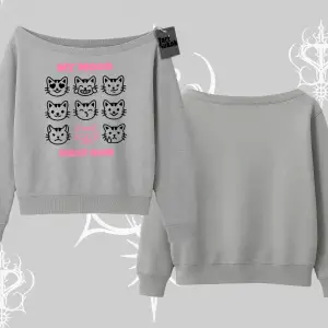 Kitti Sweet Mini Logo Baskılı Kayık Yaka Tshirt