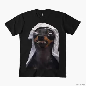 Kızgın Komik Chihuahua Köpek T-shirt Erkekler Kadınlar Için % 100% Pamuk T Shirt Kısa Kollu Ü