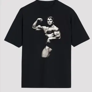 Ko Buta Arnold Schwarzenegger Siyah Unisex Oversize Tişört T-shirt Os5908