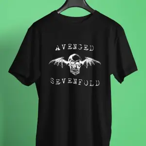 Ko Buta Avenged Sevenfold Baskılı Unisex Siyah Tişört Tk1236